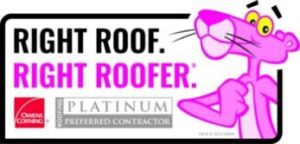 Ad for roofing of Owens Corning Proofing Platinum Preferred Contractor