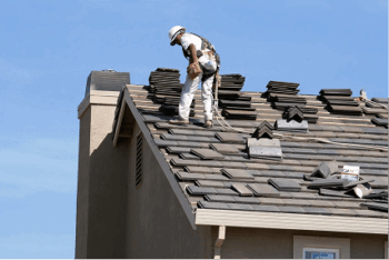 Santa Clara Roofers on top of a shingle roof on a demo job