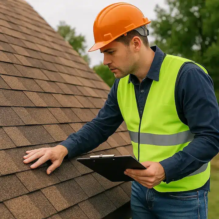 roof inspection in progress