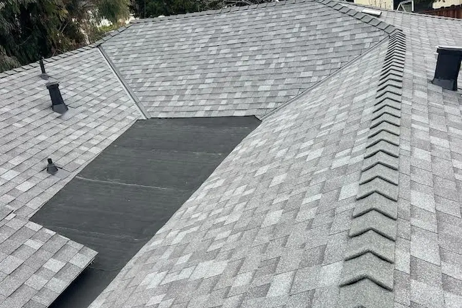 Completed shingle roof replacement on Victoria Avenue in Santa Clara, CA
