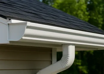 gutter guard and rain gutters