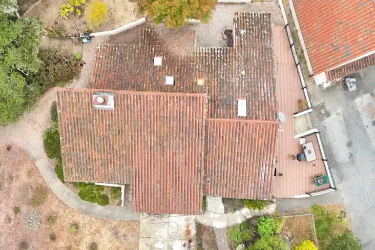clay tile roofing before image