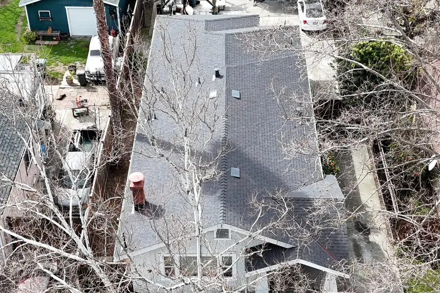 Shingle roof after image in Santa Cruz