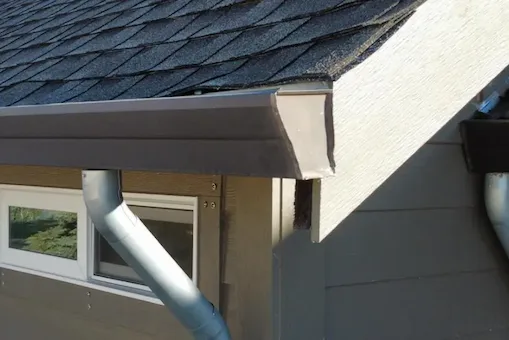 rain gutter installation after image