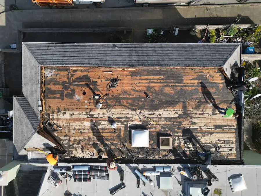 https://lifetimeroofingrenovation.com/commercial-roof-replacement-san-jose-ca/ Commercial Roof Replacement commercial flat roof replacement During Demo