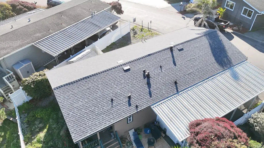 New shingle roof installation in Scotts Valley, CA