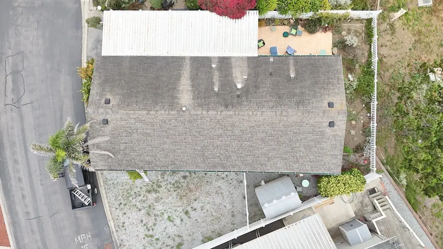 Old shingle roof in Santa Cruz, CA