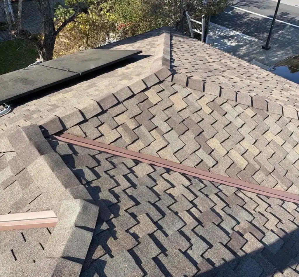 New Presidential-profile shingle roof in Altum Blend after a full roof replacement in Corte Madera, CA